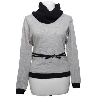 Turtleneck (Grå, Sort) fra 123 Kashmir, Bomuld, Polyamid, Viscose