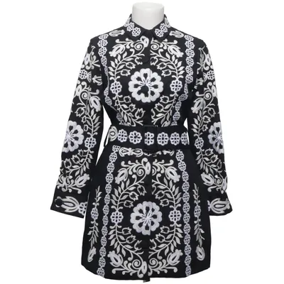 Jurk (Zwart, Wit) van Uterqüe Katoen, Polyester