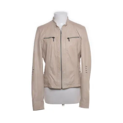 Läderjacka (Beige) från Molltan Polyester, Skinn