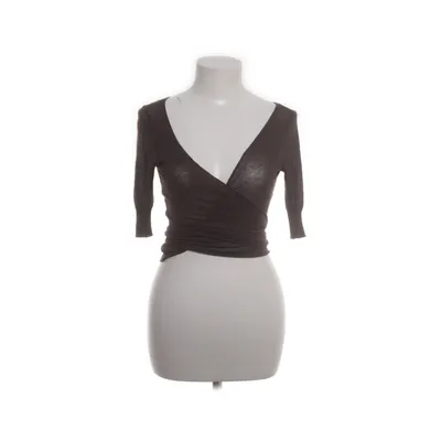 Wrap top (Brown) from Sandro Ferrone Linen, Nylon, Viscose
