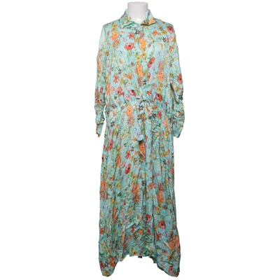 Blousejurk (Turquoise, Meerkleurig) Zijde, Viscose