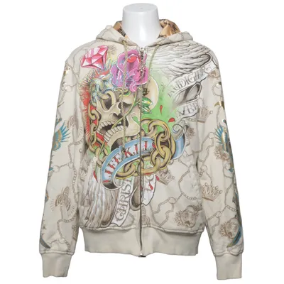 Kapuzenpullover (Beige, Mehrfarbig) von Christian Audigier Baumwolle, Polyester
