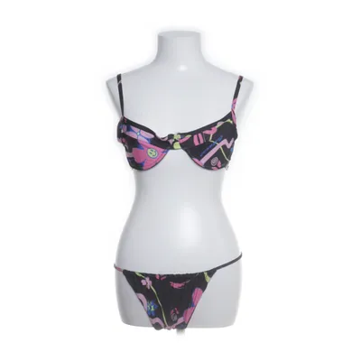 Bikini (Black, Multicolored) from Collusion Elastane, Polyester