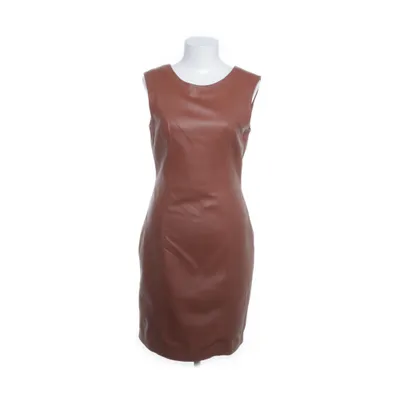 Läderklänning (Brun) från Laura Clement La Redoute Polyester, Skinn