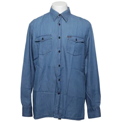 Denim blouse (Blauw) van Perzoni Katoen