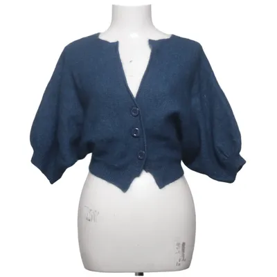 Cardigan (Bleu) de Soggo Angora, Polyamide, Laine