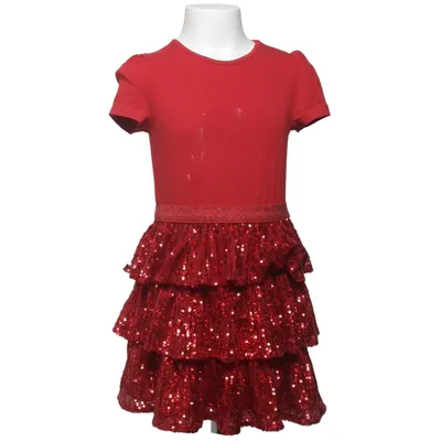 Robe (Rouge) de Lindex Kids Coton, Élasthane, Polyester