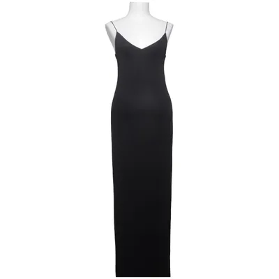 Robe longue (Noir) de Zara Collection Élasthane, Polyester