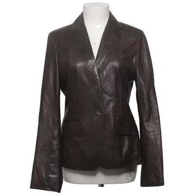 Leather blazer (Brown) from Hugo Boss Leather