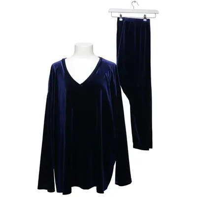 Tenue d'intérieur (Bleu) de Shein Curve Élasthane, Polyester