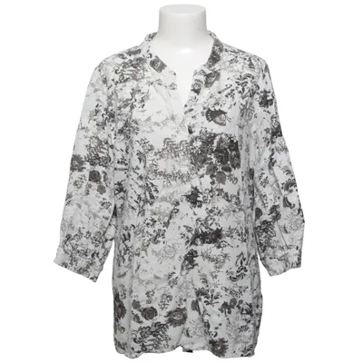 Bluse (Hvid, Grå) fra Casual Selection Linned, Viscose