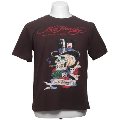 T-shirt (Marron, Multicolore) de Ed Hardy by Christian Audigier Coton, Élasthane