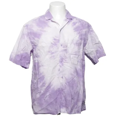 Kortærmet skjorte (Lilla) fra H&M Man Bomuld, Linned