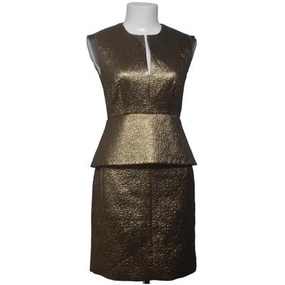 Dress (Gold) from Diane von Furstenberg Elastane, Metallic fiber, Polyester, Silk, Wool