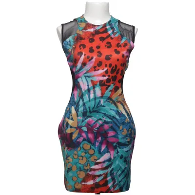 Jurk (Blauw, Rood, Meerkleurig) van AX Paris Elastaan, Polyester
