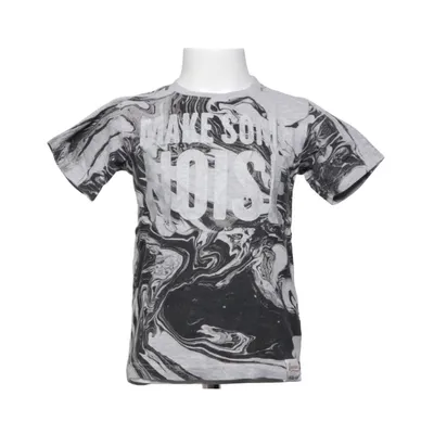 T-shirt (Grå, Svart, Vit) från Kids Up Bomull, Polyester