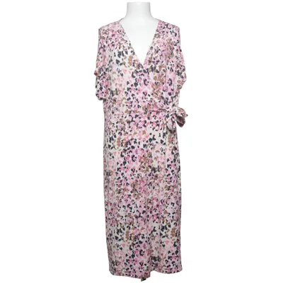 Slå-om-kjole (Pink, Hvid, Flerfarvet) fra Fransa Elastan, Viscose