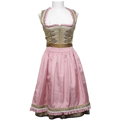 Dirndl (Green, Pink, Multicolored) from Krüger Madl Cotton, Elastane, Polyester