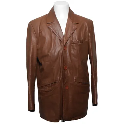 Blazer en cuir (Marron) de Vali Cuir, Polyester