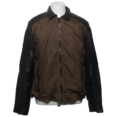 Leren jack (Zwart, Bruin) van Freaky Nation Katoen, Leer, Polyester
