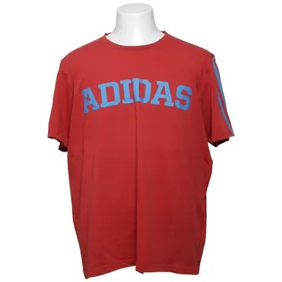T-shirt (Rød, Blå) fra Adidas Bomuld, Polyester