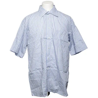 Chemise à manches courtes (Bleu, Blanc) de Yorn Coton