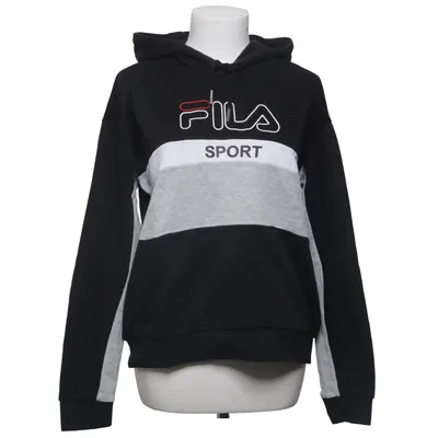 Huvtröja (Svart, Grå, Vit) från Fila Bomull, Polyester, Viskos