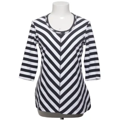 Langærmet t-shirt (Sort, Hvid) fra Riani Bomuld, Elastan, Silke