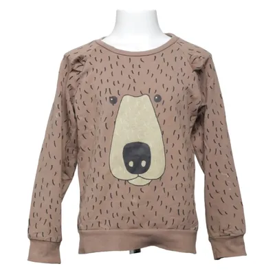 Collegetröja (Brun, Svart) från Mini Rodini Elastan, Ekologisk bomull