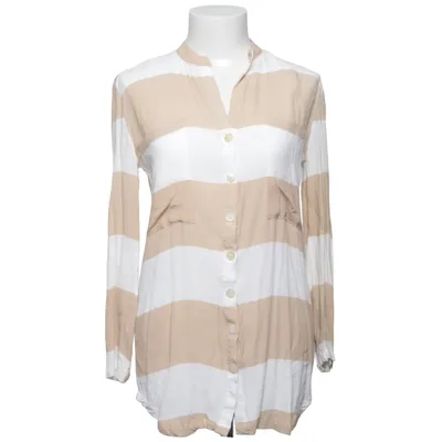 Blouse (Beige, White) from Zulu & Zephyr Viscose
