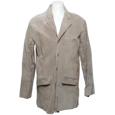 Blazer en cuir (Beige) de Rocco Barocco Coton, Cuir, Polyester, Daim