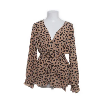 Peplum top (Beige, Zwart) van Shein Curve Polyester