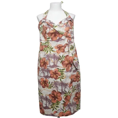 Robe (Beige, Multicolore) de Hell Bunny Vixen Coton, Élasthane