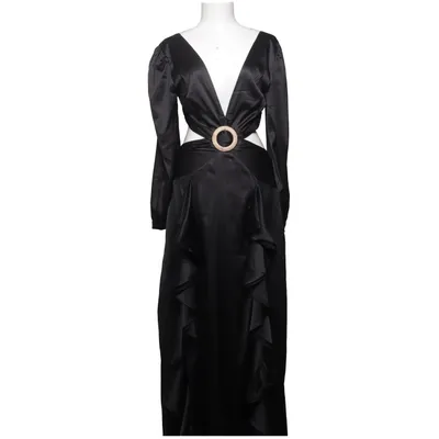 Maxi dress (Black) from Flammode Elastane, Polyester