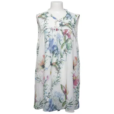 Dress (White, Multicolored) from Zizzi Polyester, Viscose