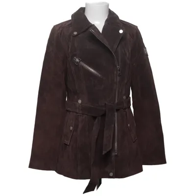 Biker jacket (Brown) from Freaky Nation Leather, Polyester