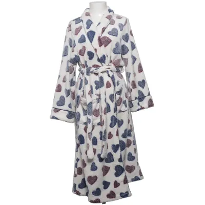 Bathrobe (White, Multicolored) from Loving Loungewear Polyester