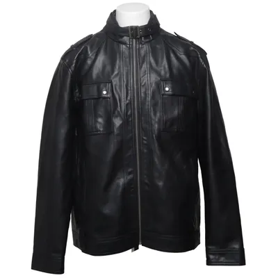 Jacket (Black) from Rock Denim Cotton, Polyester, Polyurethane