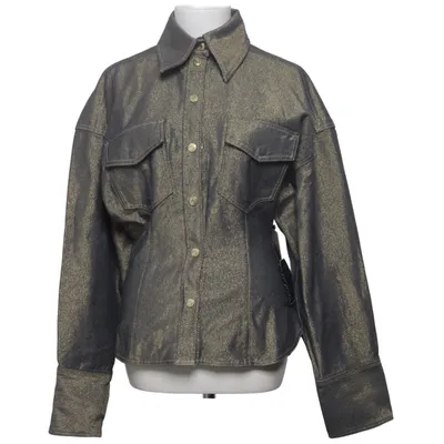 Skjortejakke (Grå, Guld) fra H&M Studio Lyocell