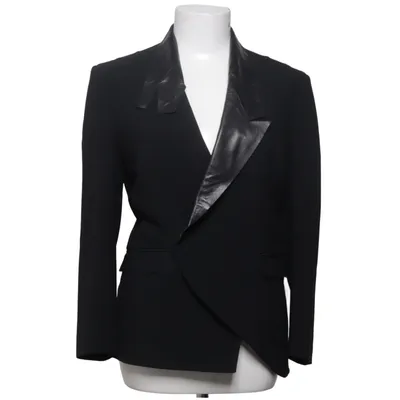 Kavaj (Svart) från Costume National Acetat, Kupro, Skinn, Viskos