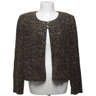 Cardigan (Sort, Guld) fra Kirsten Krog Design Elastan, Metallfiber, Polyamid