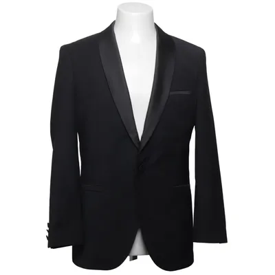 Smoking blazer (Zwart) van Hugo Boss Elastaan, Polyester, Wol