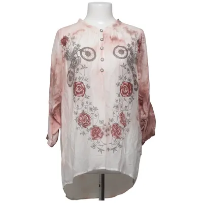Bluse (Weiß, Braun, Mehrfarbig) von Rude Riders Baumwolle, Seide