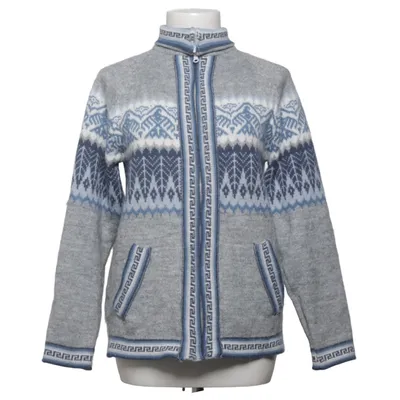 Cardigan (Grijs, Blauw, Wit) van Andes Alpaca