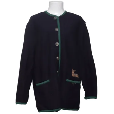 Cardigan (Blå, Grøn) fra Geiger Uld