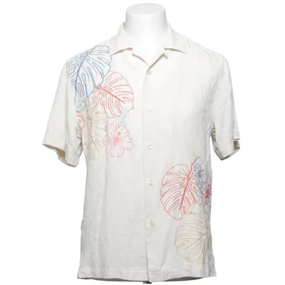 Kortärmad skjorta (Beige, Vit) från Tommy Bahama Silke