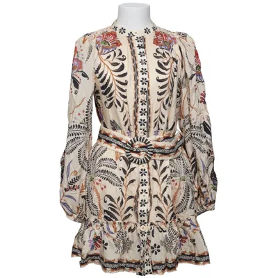 Jurk (Beige, Meerkleurig) van Farm Rio Katoen, Viscose