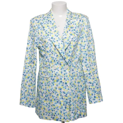 Blazer (Wit, Blauw, Geel) van Maryley Katoen, Elastaan
