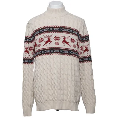 Julesweater (Beige, Flerfarvet) fra Selected Homme Økologisk bomuld