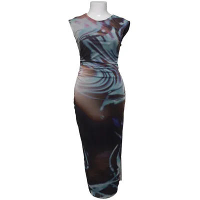 Maxi dress (Blue, Brown, Multicolored) from Zara Elastane, Polyester